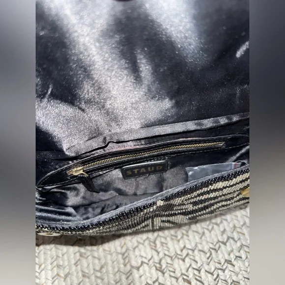 Staud Tommy Beaded Zebra Shoulder Bag - Picture 13 of 16